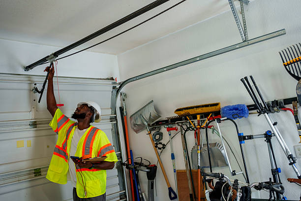 Professional Garage Door Panel Replacement technician working in Woods County County, OK